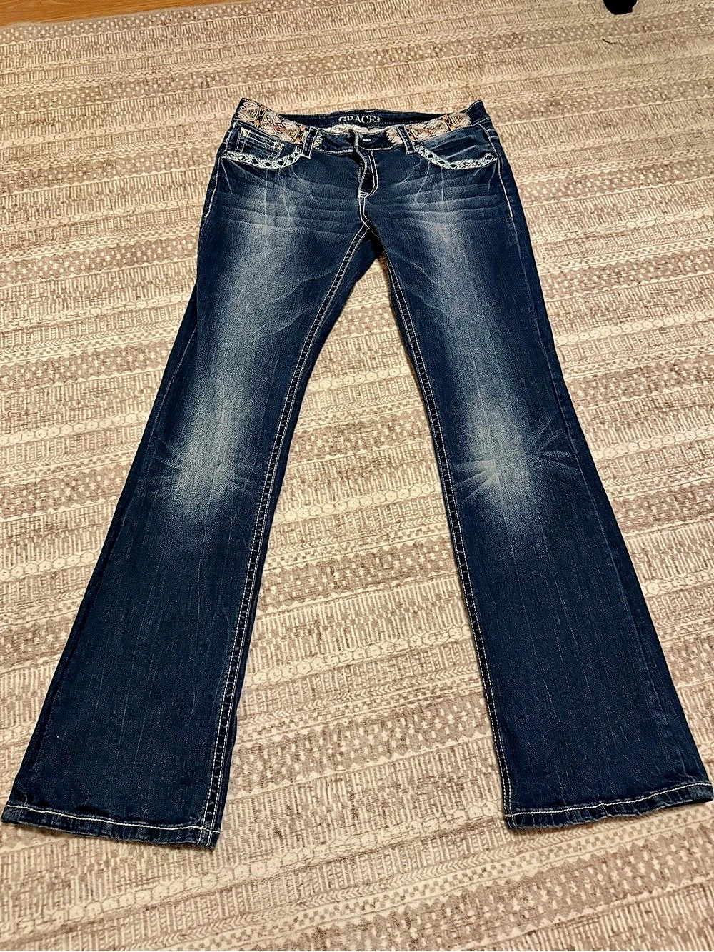 Grace in LA Flare Jeans Blue size 30